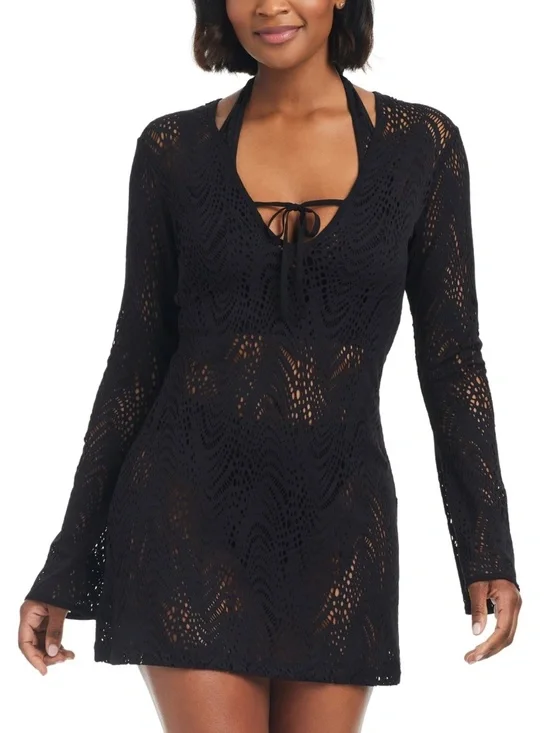 Bar Iii Womens Longline Halter Bra Bikini Top High Waist Bottoms - Picture 1 of 2